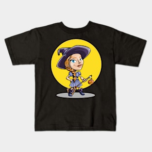 Happy Halloween Young Witch Kids T-Shirt